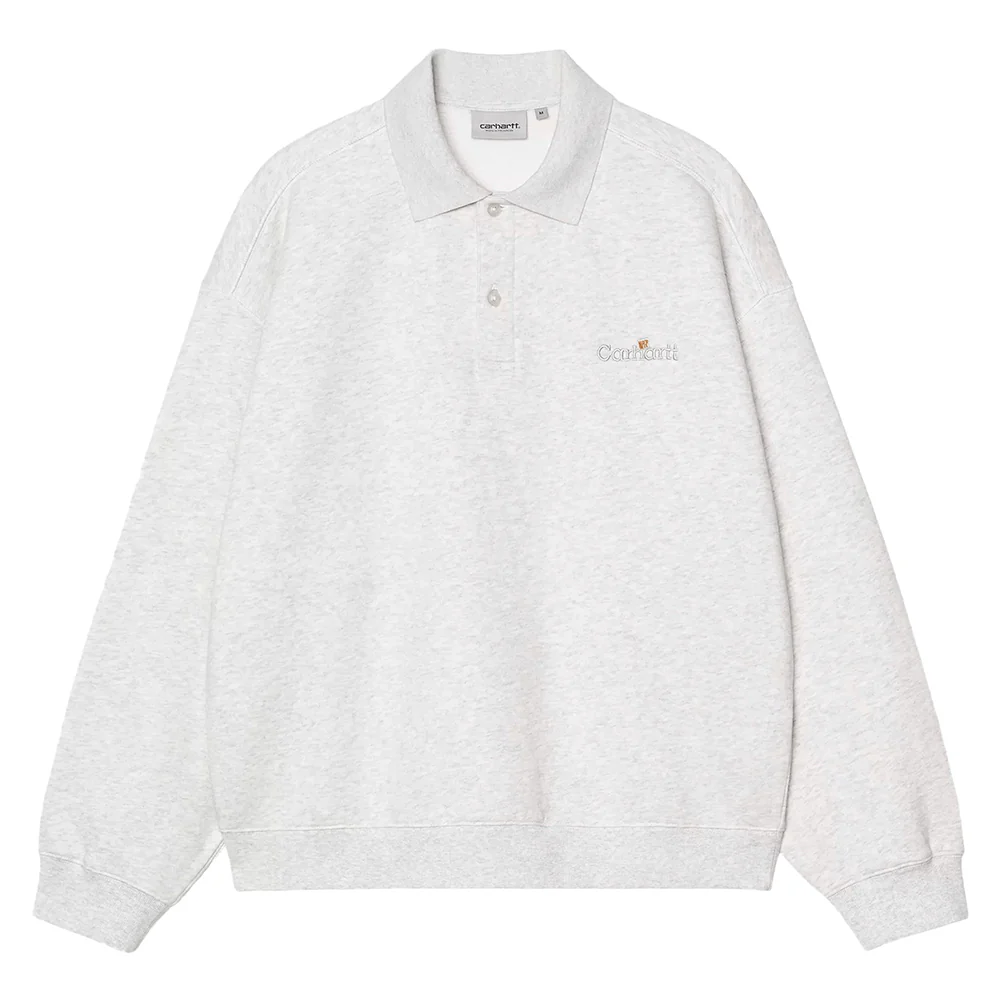 WIP Label Polo Sweat | Ash Heather