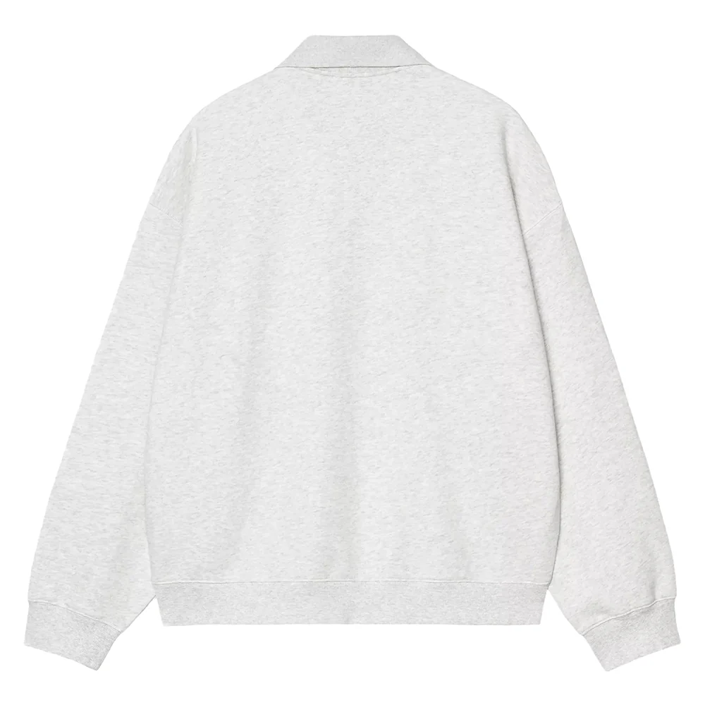 WIP Label Polo Sweat | Ash Heather - Image 2