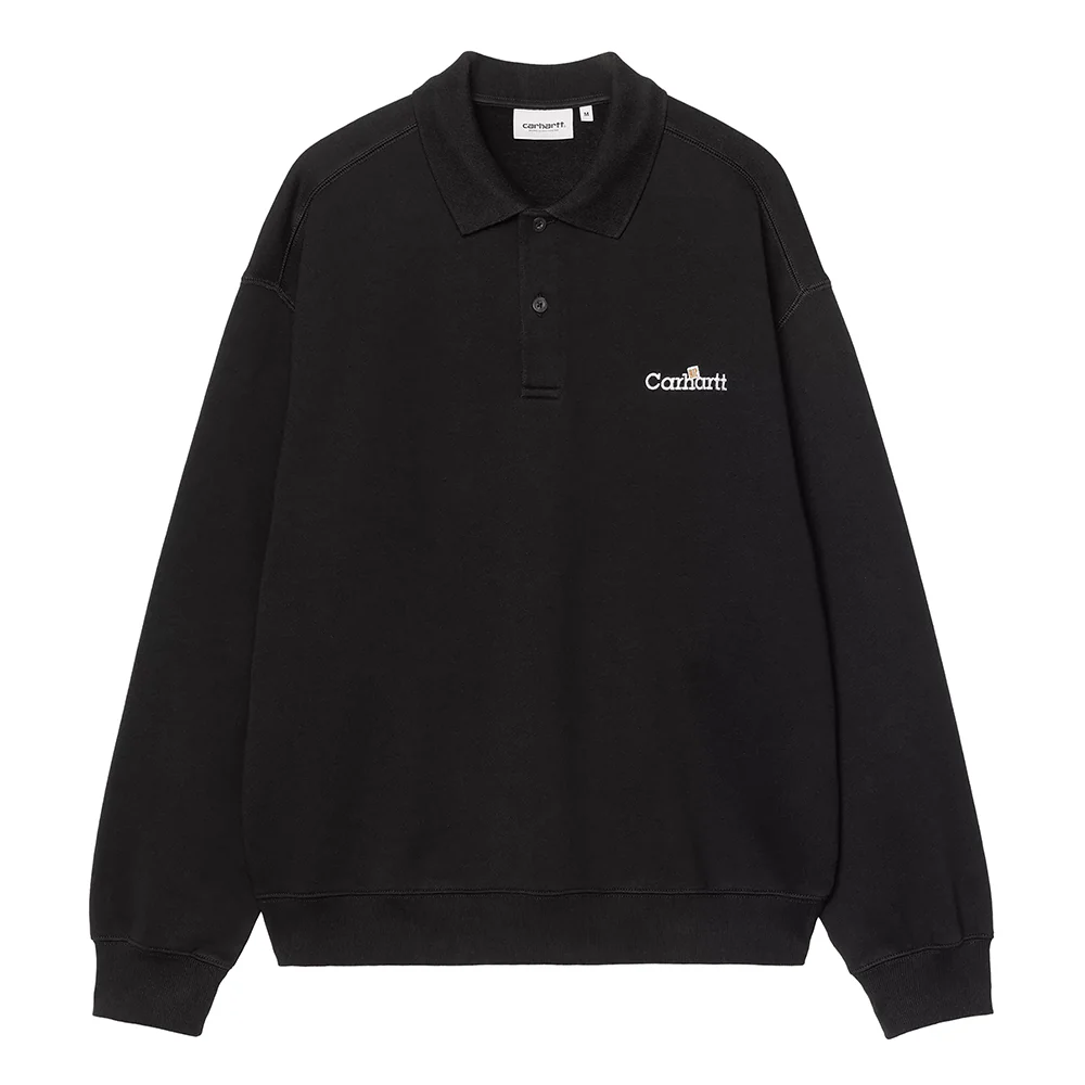 WIP Label Polo Sweat | Black