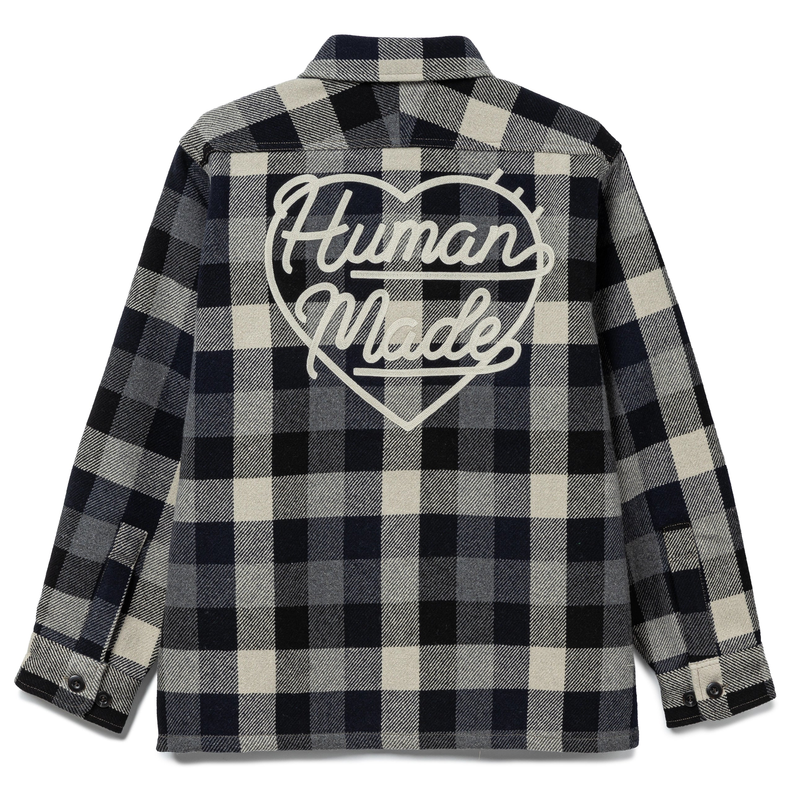 Wool Check Shirt Jacket | Black